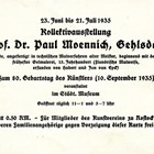 Einladung zur Kunstausstellung 1935