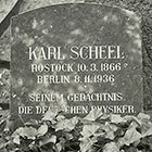Grabstelle von Karl Scheel in Berlin-Charlottenburg, Archiv DPG -Deutsche Physikalische Gesellschaft